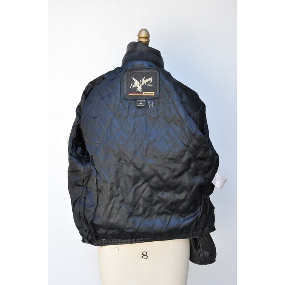 Vintage Black Leather Motorcycle Jacket - Biker Mens - Edwin Company M - Picture 9 of 10